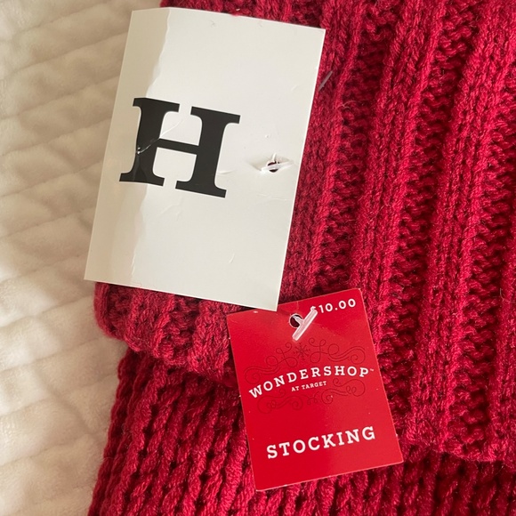 TARGET WONDERSHOP MONOGRAM "H" CHRISTMAS SWEATER STOCKING - Picture 2 of 7
